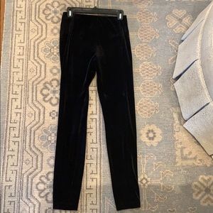 Lysse Black Velvet Stretch Leggings
